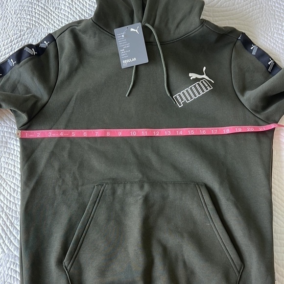 NWT Puma Amplified Sportstyle Core Hoodie Pullover Sweatshirt Size Medium Olive - Picture 9 of 10